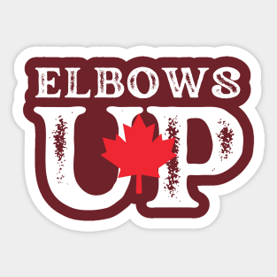 Elbows-Up Sticker